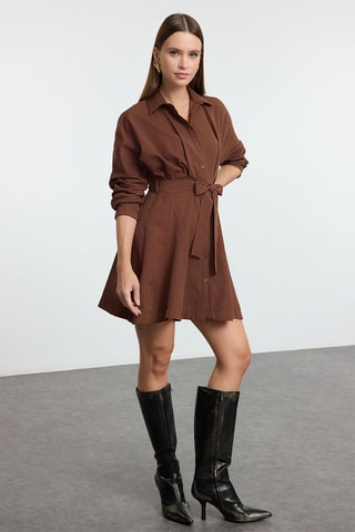 Abito a camicia - Marrone