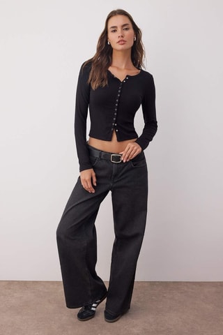 Cardigan corto - Nero