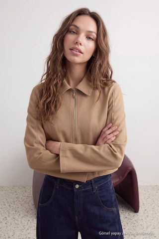Chaqueta slim fit - Beige