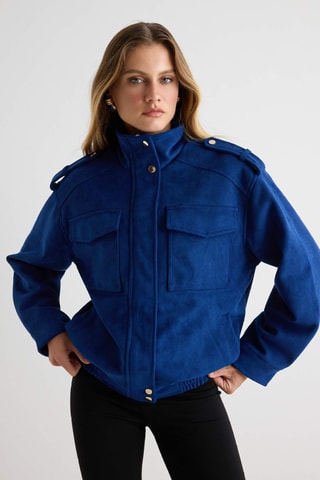 Bomber oversize - Blu scuro