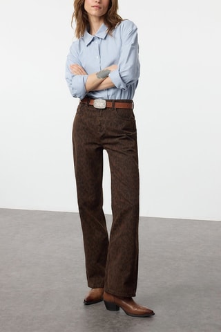 Jean wide legs - Marron