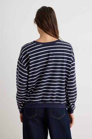 Felpa regular - Nero - Blu scuro