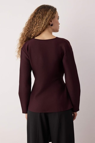 Cardigan regular - Bordeaux