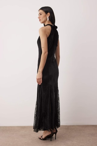 Vestido largo sin mangas - Negro