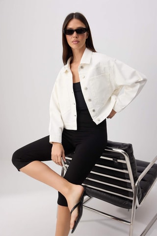 Giacca in jeans - Ecrù
