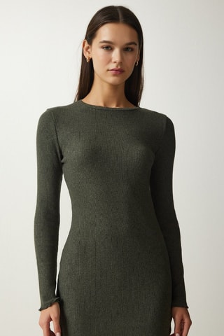 Vestido jersey - Caqui