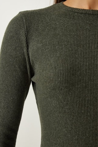Vestido jersey - Caqui