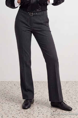 Pantaloni flare - Grigio scuro