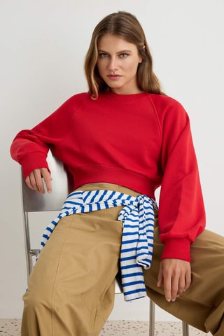 Felpa regular - Rosso