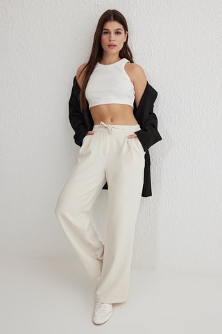 Pantalón fluido - Blanco