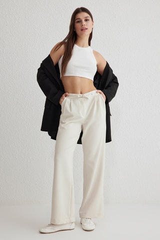 Pantalón fluido - Blanco