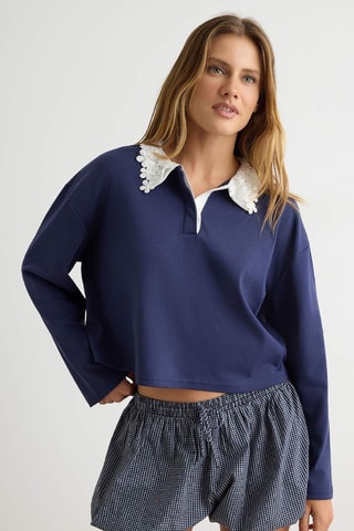 Sweat relaxed - Bleu foncé