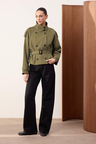 Gabardina regular fit - Caqui