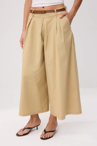 Pantaloni wide legs - Beige
