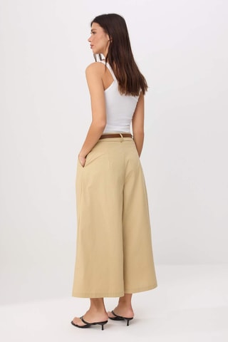 Pantaloni wide legs - Beige