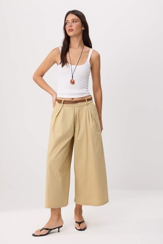 Pantaloni wide legs - Beige