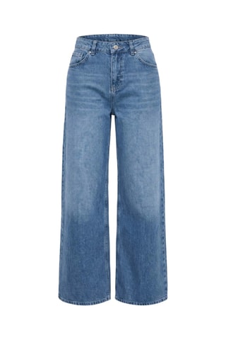 Jean wide legs taille haute - Bleu foncé