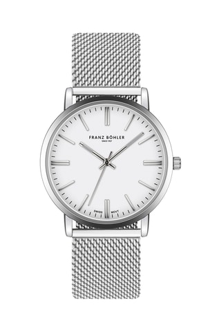 Montre à quartz en acier Bannalp - Argenté 