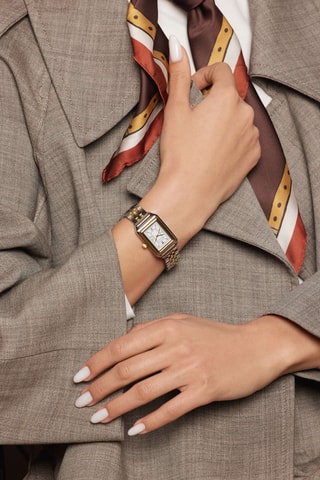 Montre à quartz en acier Lej Nair - Argenté et doré
