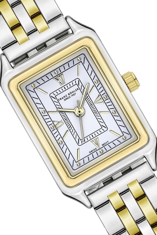Montre à quartz en acier Lej Nair - Argenté et doré