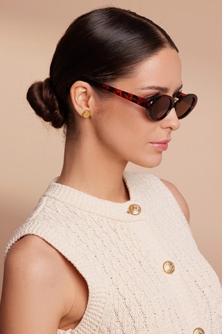 Lunettes de soleil polarisées mixte Rebecca - Catégorie 3 - Jaune foncé et marron foncé