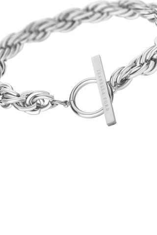 Montre à quartz en acier et diamant et bracelet Netty - Argenté