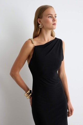 Vestido midi - Negro