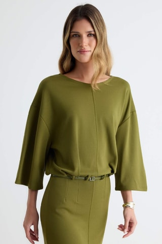 Vestido recto - Caqui
