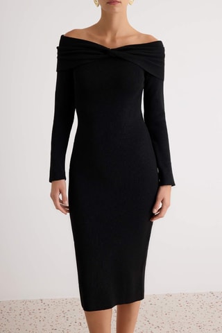 Vestido recto - Negro