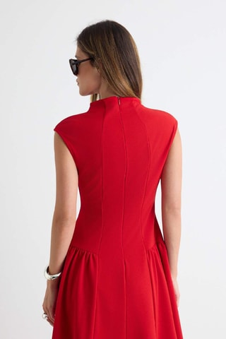 Vestido evasé - Rojo