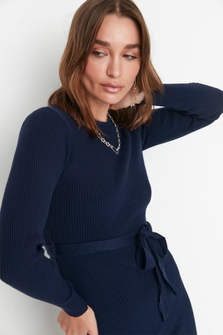 Vestido midi - Azul marino