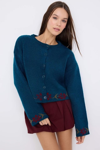 Cárdigan - Rojo, azul y verde
