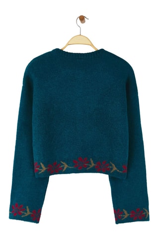 Cárdigan - Rojo, azul y verde