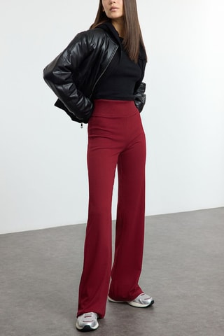 Pantalón wide leg - Rojo