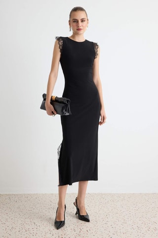 Vestido midi - Negro