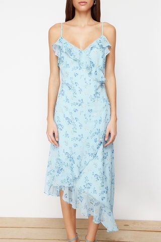 Vestido cruzado - Azul