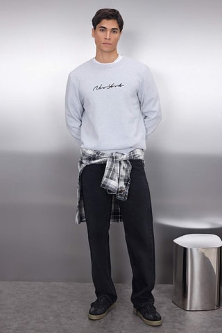 Sudadera regular fit - Negro y gris
