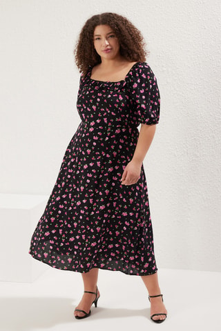 Vestido midi - Negro