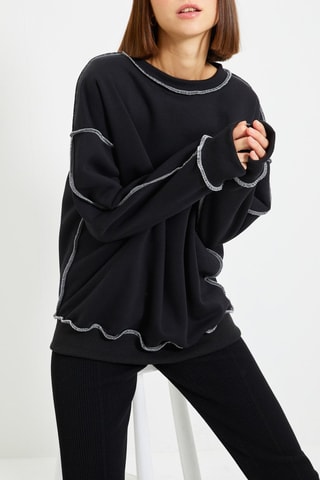 Sudadera regular fit - Negro