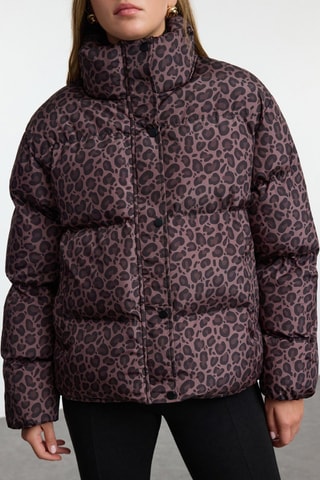 Anorak oversize - Marrón y negro