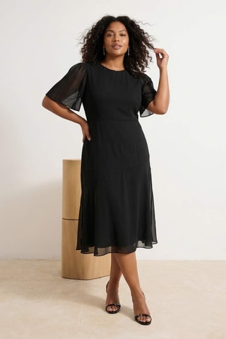 Vestido midi - Negro