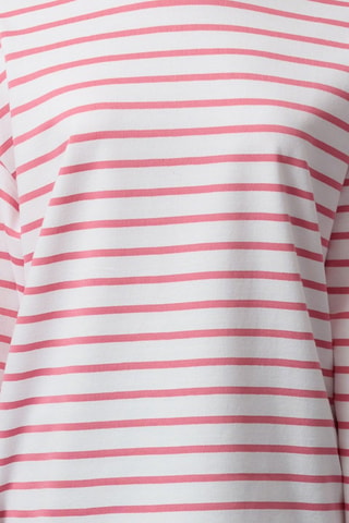 Camiseta de rayas - Blanco y rosa