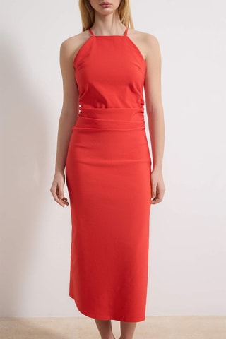 Vestido recto - Rojo