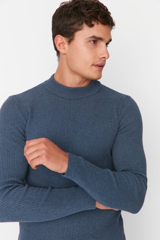 Jersey slim fit - Azul