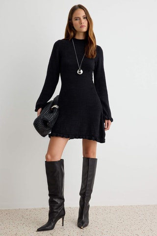 Vestido jersey - Negro