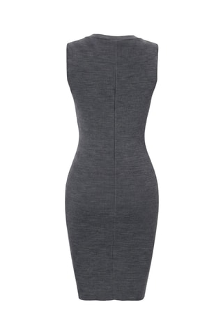 Vestido de tubo y jersey - Gris oscuro
