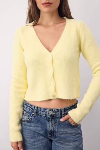 Cárdigan regular fit - Amarillo