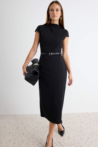 Vestido midi - Negro
