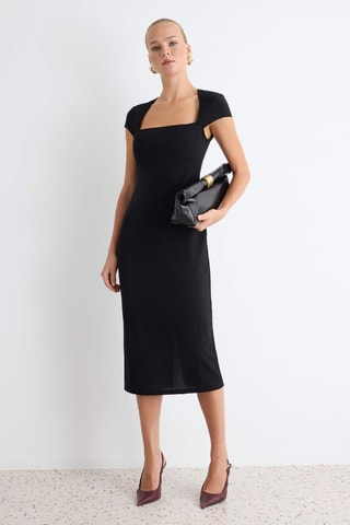 Vestido recto - Negro