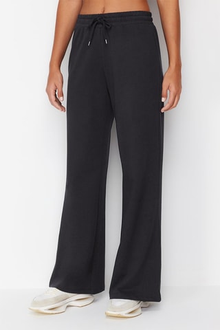 Pantalón wide leg de tiro alto - Gris
